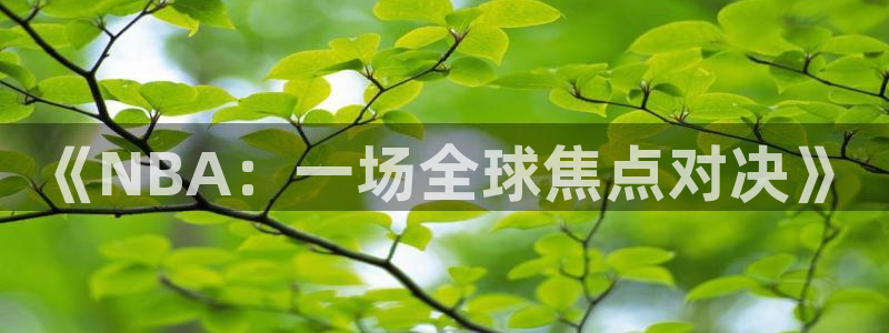 360体育直播软件：《NBA：一场全球焦点对决》